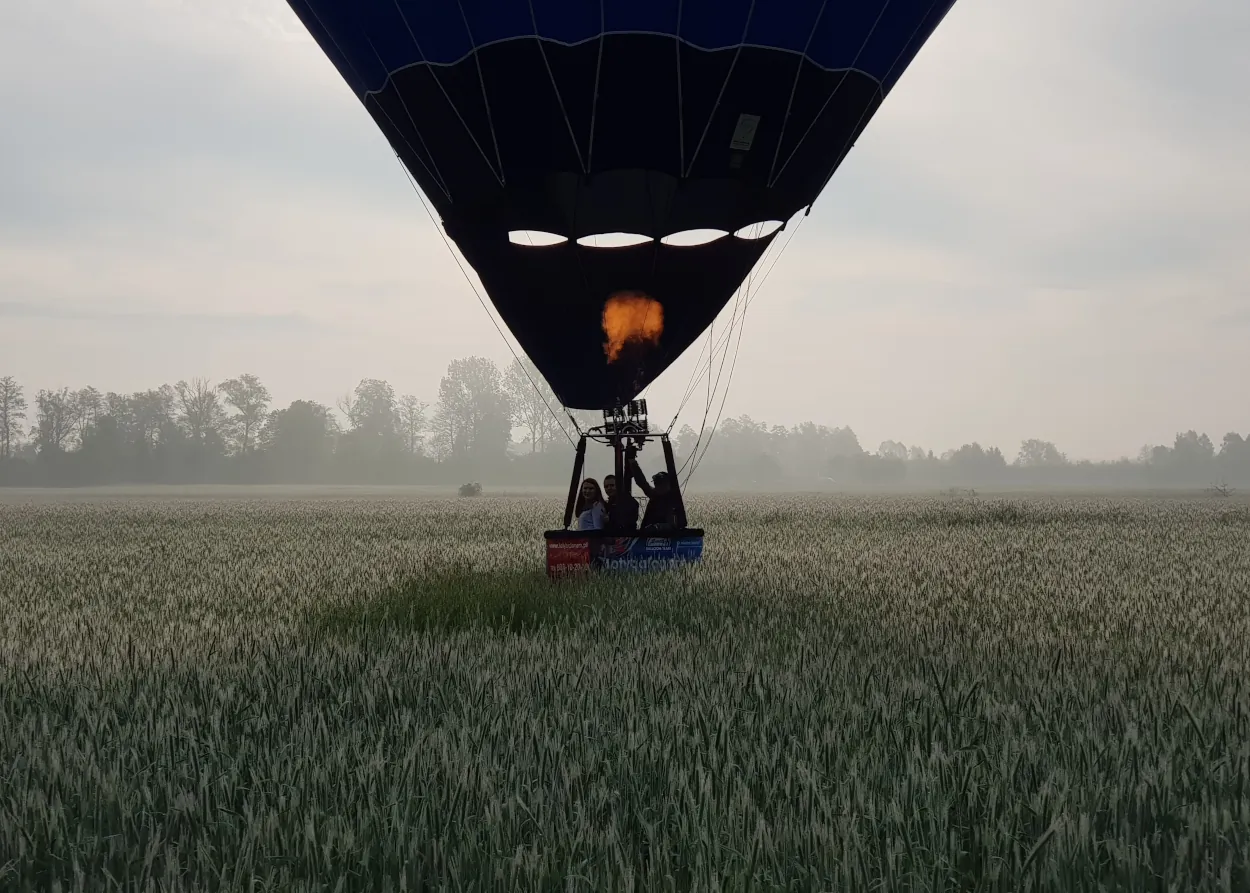 romantyczny lot balonem